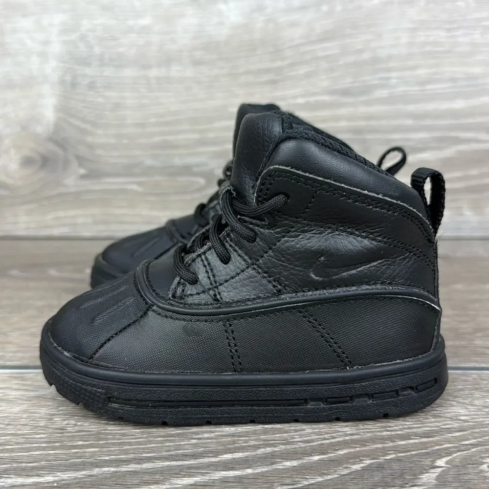 Nike Woodside 2 High Top ACG Triple Black Toddler Boys Sz 7 Rain Snow Boots